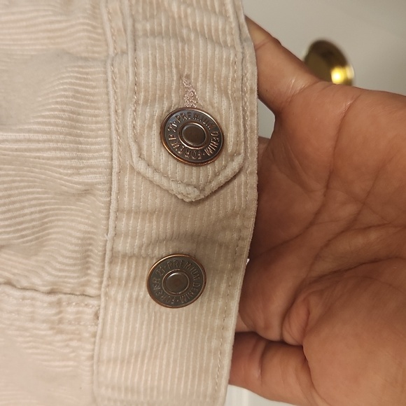 FOREVER 21 Women's Cream Button Front Corduory Jacket Size S - Picture 12 of 16